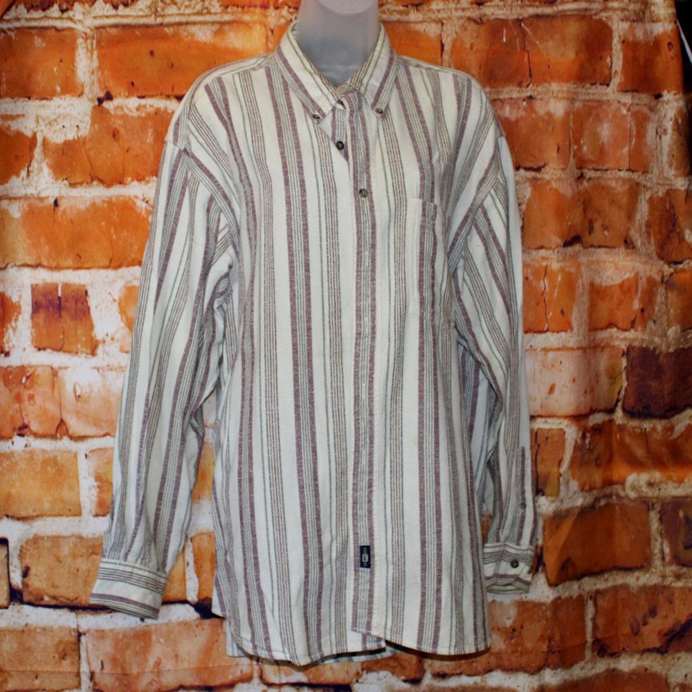 Heavy weighted Striped Long Sleeve XL Shirt